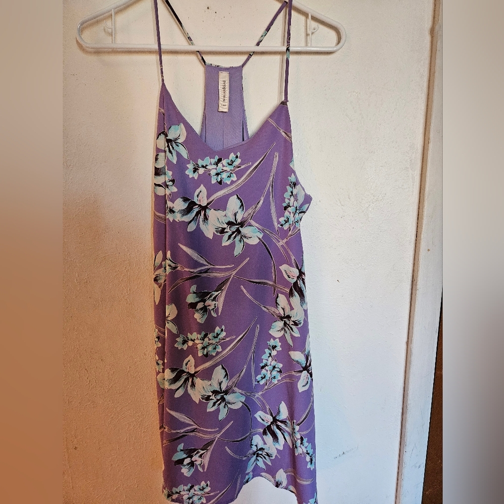 Peppermint Floral Purple Dress